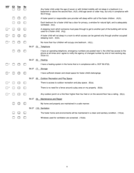 Form DCF-F-CFS0787 Child Foster Care Licensing Checklist - Wisconsin, Page 9