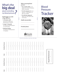Document preview: DOH Form 345-274 Blood Pressure Tracker - Washington