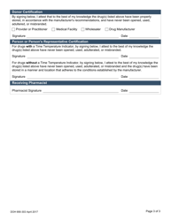 DOH Form 690-303 Medication Donation Form - Washington, Page 3