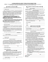 Form 193 &quot;Alabama Medicaid Agency Sterilization Consent Form&quot; - Alabama
