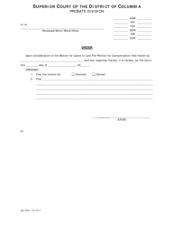 Motion for Leave to Late File Petition for Compensation - Washington, D.C., Page 3