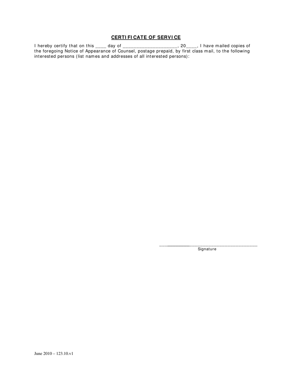 Notice of Appearance of Counsel - Washington, D.C., Page 2