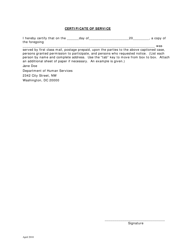 Request for Oral Hearing - Washington, D.C., Page 2