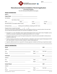 Manufactured Home Installation Application - Private Lot - City of San Antonio, Texas, Page 2