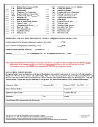 Heating &amp; Air Conditioning Permit Application - City of San Antonio, Texas, Page 2