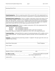 Permit Extension and Permit Completion Request Form - City of San Antonio, Texas, Page 2