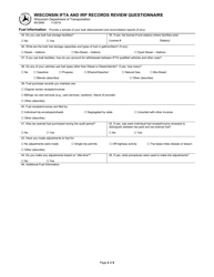 Form MV2685 Wisconsin Ifta and Irp Records Review Questionnaire - Wisconsin, Page 4