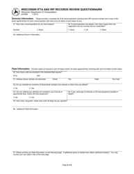 Form MV2685 Wisconsin Ifta and Irp Records Review Questionnaire - Wisconsin, Page 5