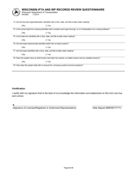 Form MV2685 Wisconsin Ifta and Irp Records Review Questionnaire - Wisconsin, Page 8