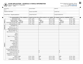 Form MV2914 Schedule A Wi Irp Application - Vehicle Information - Wisconsin, Page 2