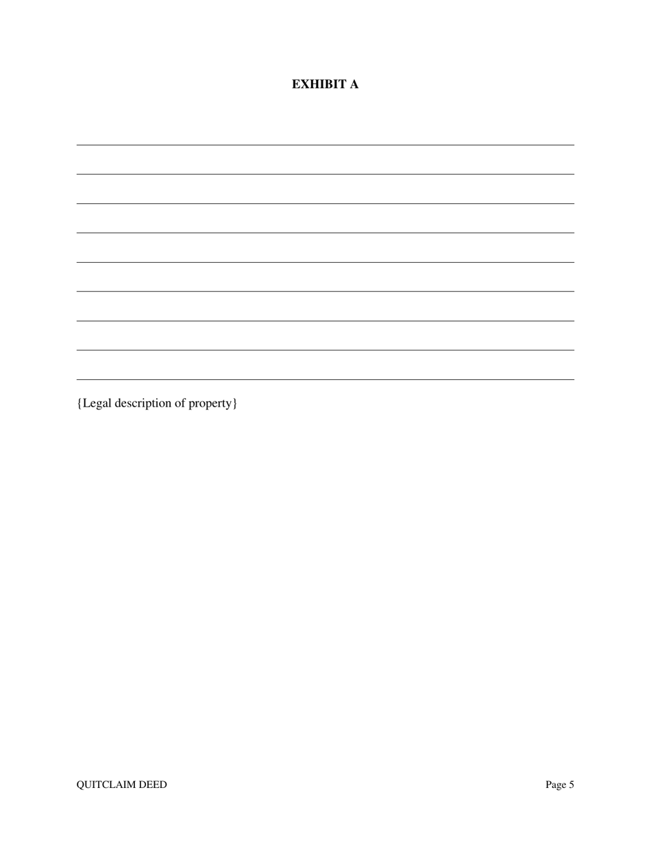 Quitclaim Deed - Texas, Page 5