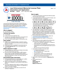 Document preview: Form MV2590 Law Enforcement Memorial License Plate Application - Wisconsin