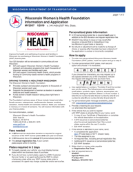 Form MV2957 Wisconsin Women&#039;s Health Foundation License Plate Application - Wisconsin