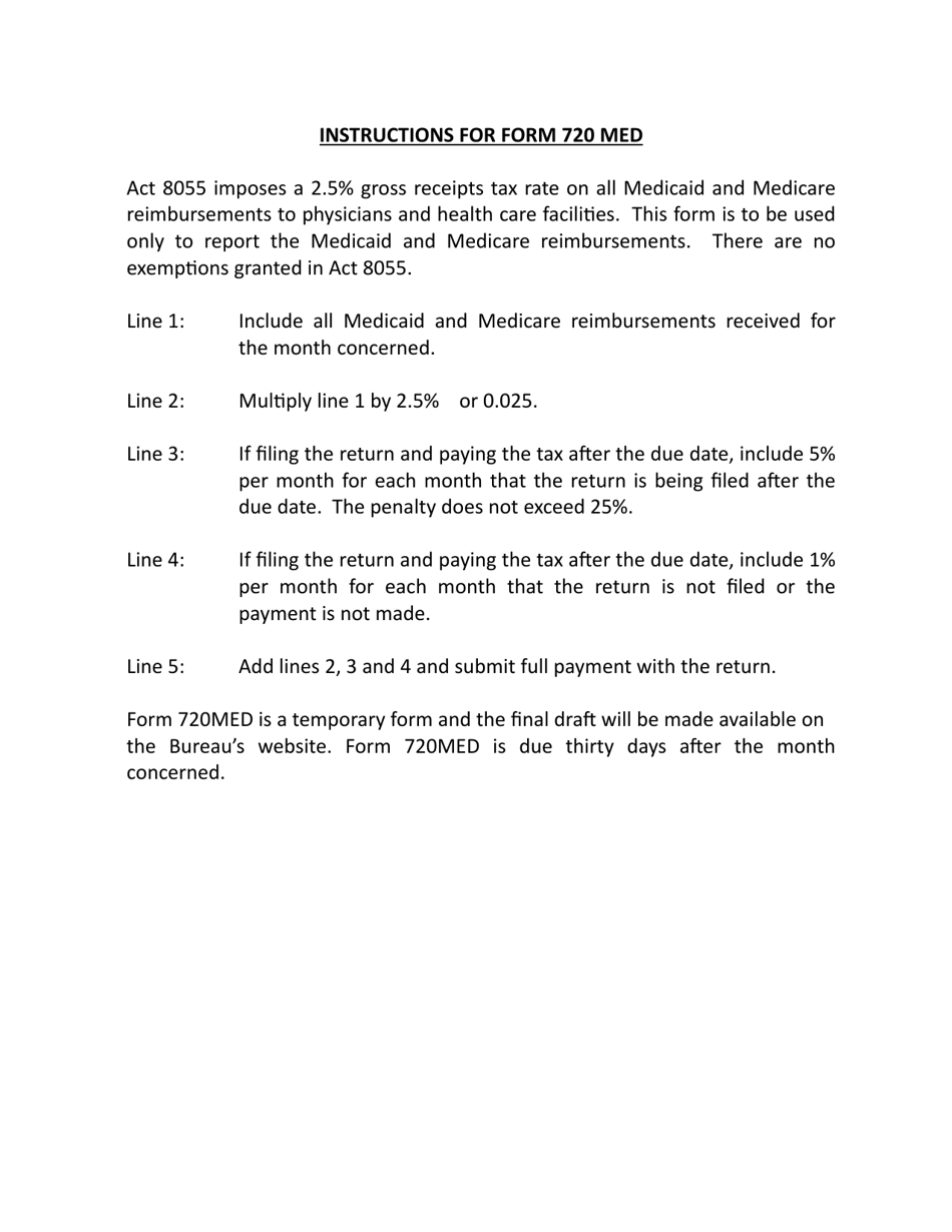 Form 720 MED Gross Receipts Monthly Tax Return - Virgin Islands, Page 2