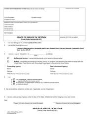 Document preview: Form LASC CRIM228 Proof of Service of Petition - County of Los Angeles, California