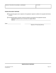 Form LASC CRIM263 Modification of Sentence - County of Los Angeles, California, Page 2