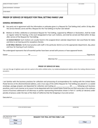 Form LASC FAM014 Request for Trial Setting Family Law - County of Los Angeles, California, Page 2