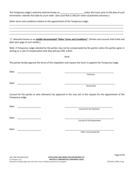 Form LASC FAM200 Stipulation and Order for Appointment of Privately Compensated Temporary Judge - County of Los Angeles, California, Page 2