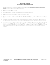 Form LASC ADPT016 Information Re: Forms for Publication of Citation or for Personal Service - Abandonment - Termination of Parental Rights - County of Los Angeles, California, Page 2