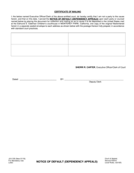 Form JUV035 Notice of Default (Dependency Appeals) - County of Los Angeles, California, Page 2