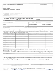 Document preview: Form JUV040 Petition to Seal Juvenile Records Dependency (389 Wic) - County of Los Angeles, California