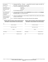 Form CV-456 Petition for Confidential Name Change for Minor Child Under 14 - Wisconsin, Page 2