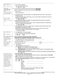 Form FA-4108V Petition With Minor Children - Wisconsin (English/Spanish), Page 2