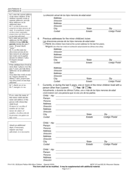 Form FA-4110V Joint Petition With Minor Children - Wisconsin (English/Spanish), Page 5