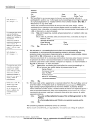 Form FA-4110V Joint Petition With Minor Children - Wisconsin (English/Spanish), Page 6