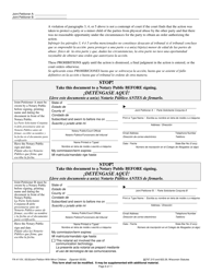 Form FA-4110V Joint Petition With Minor Children - Wisconsin (English/Spanish), Page 8