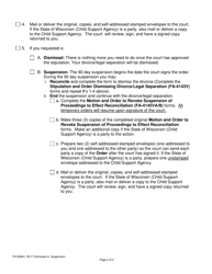 Form FA-5006V Suspension and Dismissal Instructions - Wisconsin, Page 2