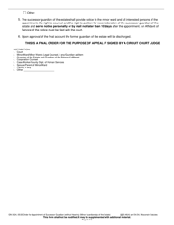 Form GN-3424 Order for Appointment of Successor Guardian (Without Hearing) (Minor Guardianship of the Estate) - Wisconsin, Page 2