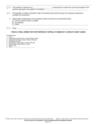 Form GN-3640 Order on Petition to Transfer Income and Assets (Minor and Adult Guardianship) - Wisconsin, Page 2