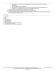Form GN-4240 Order Appointing Guardian Ad Litem (Annual Review of Order Authorizing Involuntary Administration of Psychotropic Medications) - Wisconsin, Page 2