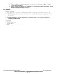 Form JD-1723 Order Waiving Juvenile Court Jurisdiction - Wisconsin, Page 2