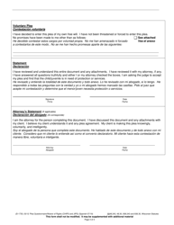 Form JD-1735 Plea Questionnaire/Waiver of Rights (Chips and Jips) - Wisconsin (English/Spanish), Page 3