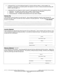 Form JD-1737 Plea Questionnaire/Waiver of Rights (Delinquency) - Wisconsin, Page 2