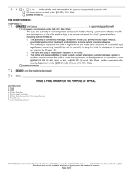 Form JG-1706 Dispositional Order Appointing Guardian for a Child Without a Living Parent - Wisconsin, Page 2