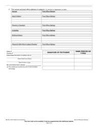 Form ME-903 Petition for Examination - Wisconsin, Page 2