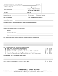Form ME-940 Report of Examination (Licensed Physician) - Wisconsin, Page 2