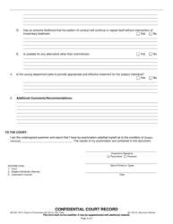 Form ME-940 Report of Examination (Licensed Physician) - Wisconsin, Page 4