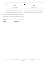 Form PR-1803 Waiver and Consent - Wisconsin, Page 2