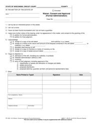 Document preview: Form PR-1902 Waiver, Consent and Approval - Wisconsin