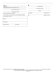 Form PR-1963 Petition for Transfer of Residue (Ancillary Administration) - Wisconsin, Page 2