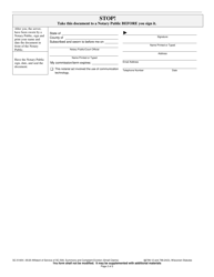 Form SC-5100V Affidavit of Service of Sc-500, Summons and Complaint Eviction (Small Claims) - Wisconsin, Page 2