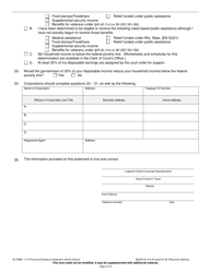 Form SC-506B Financial Disclosure Statement (Small Claims) - Wisconsin, Page 2