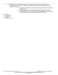 Form CR-223 Original Adult Court Jurisdiction Order - Wisconsin, Page 2