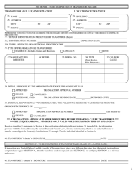 Form OSP-PPF Firearms Transfer Record - Oregon, Page 4