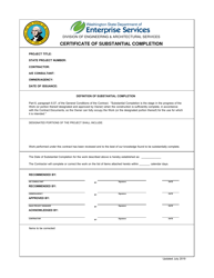 Substantial Completion Checklist - Washington, Page 2
