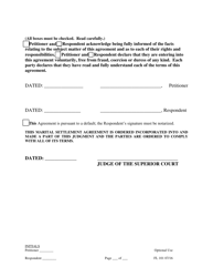 Form FL101 Marital Settlement Agreement (No Children) - County of San Joaquin, California, Page 6